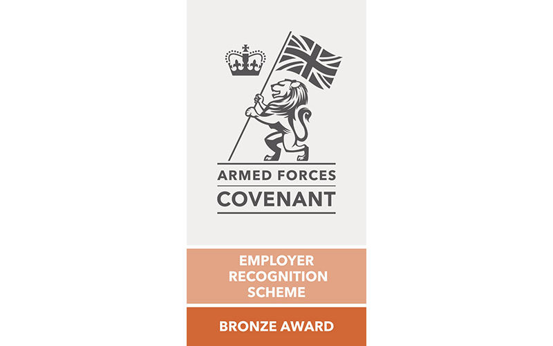 Armed Forces Covenant logo - Employee Recognition Scheme Bronze Award